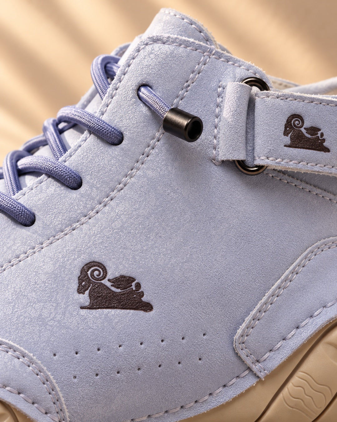 Arden Faux-Leather Lace-Up Ankle Boots - Light Blue