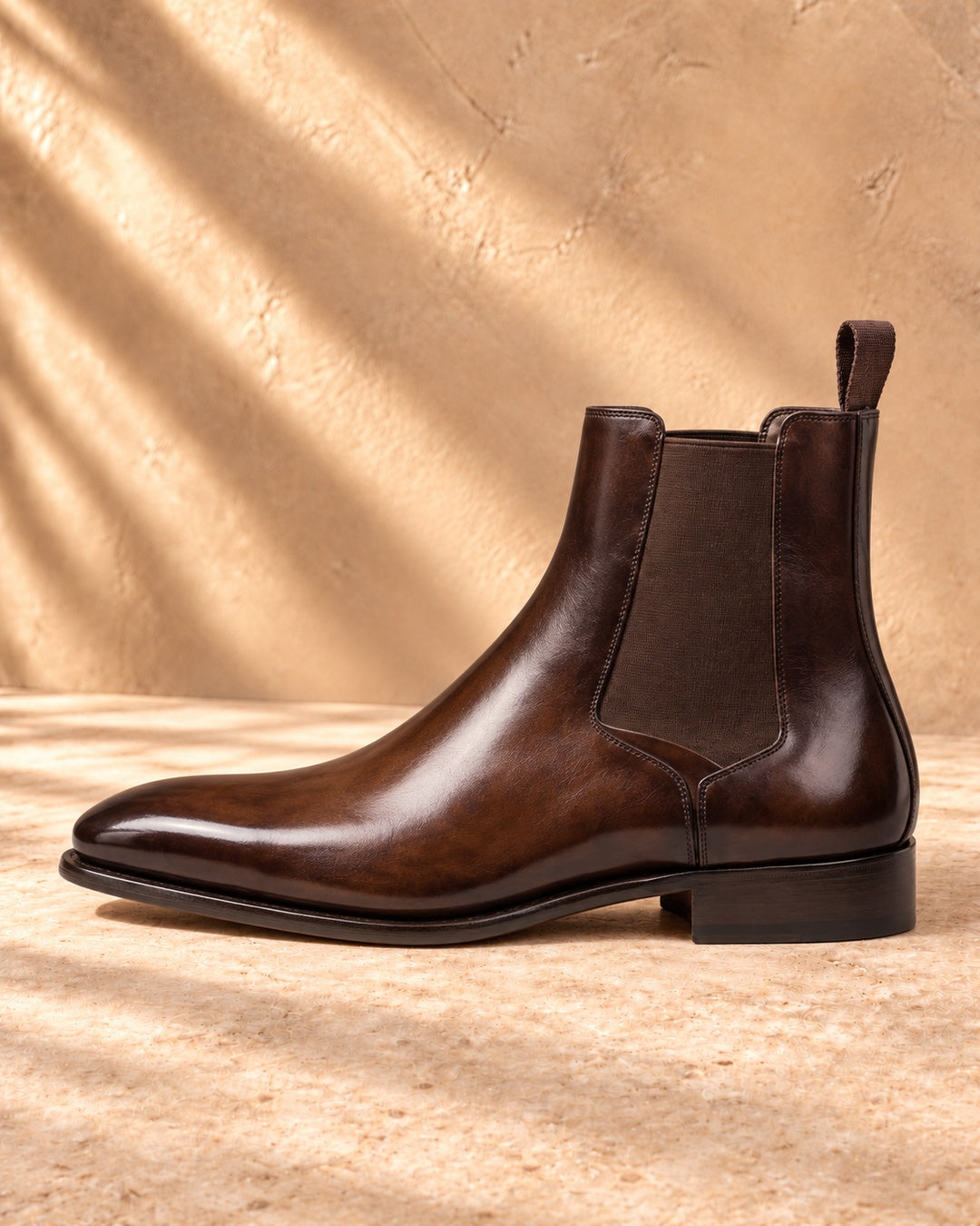 Finley Hidden-Lift Chelsea Boots - Brown