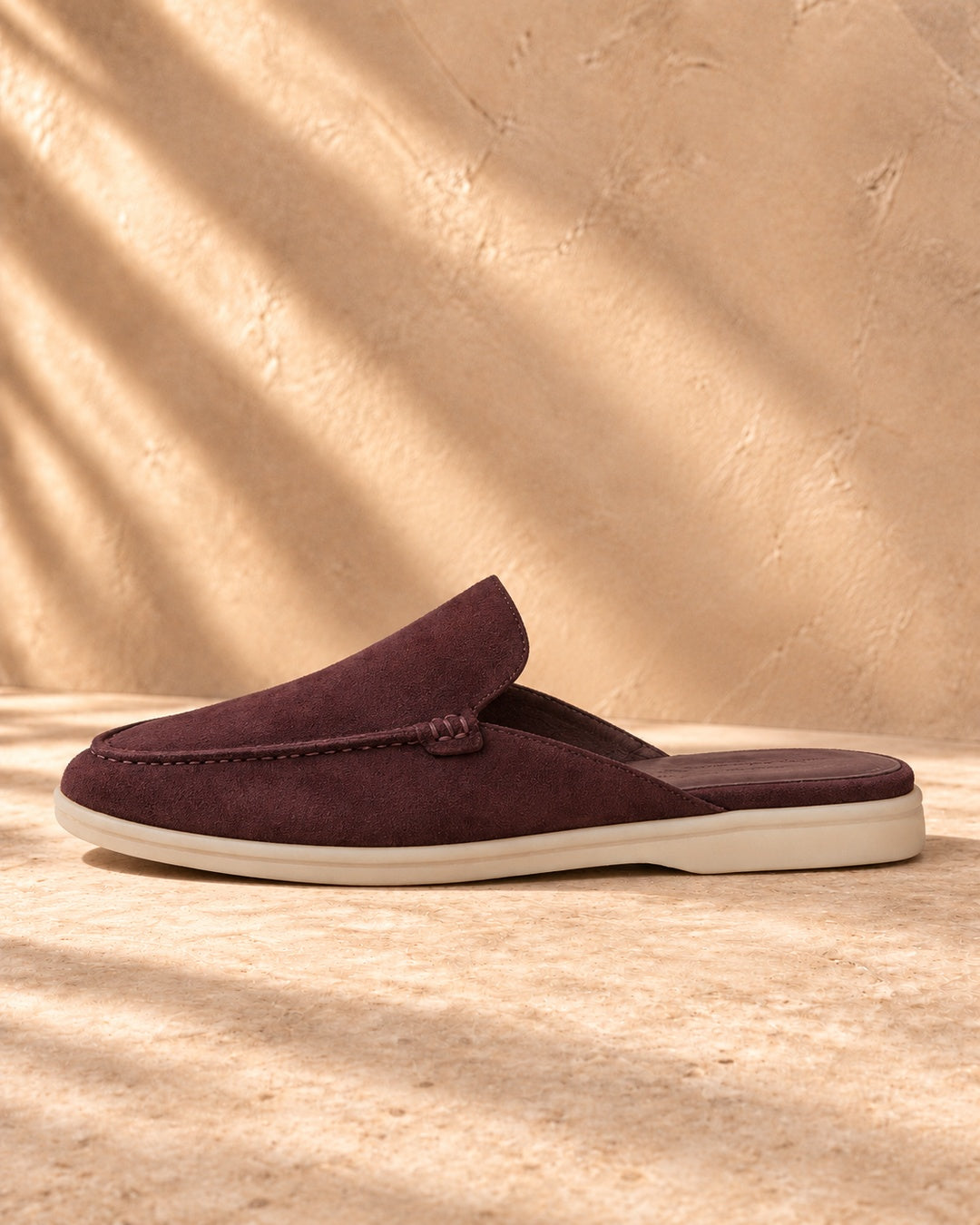 Emery Coffee Suede Mule Loafers - Coffee