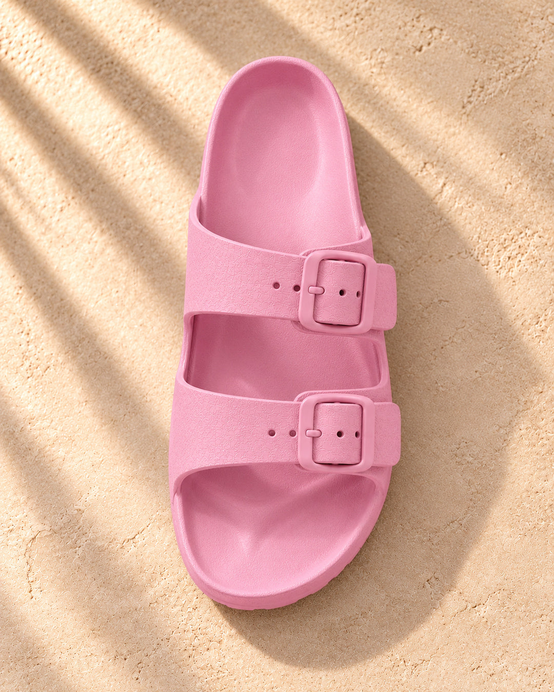 Bianca Double-Buckle EVA Sandals - Pink