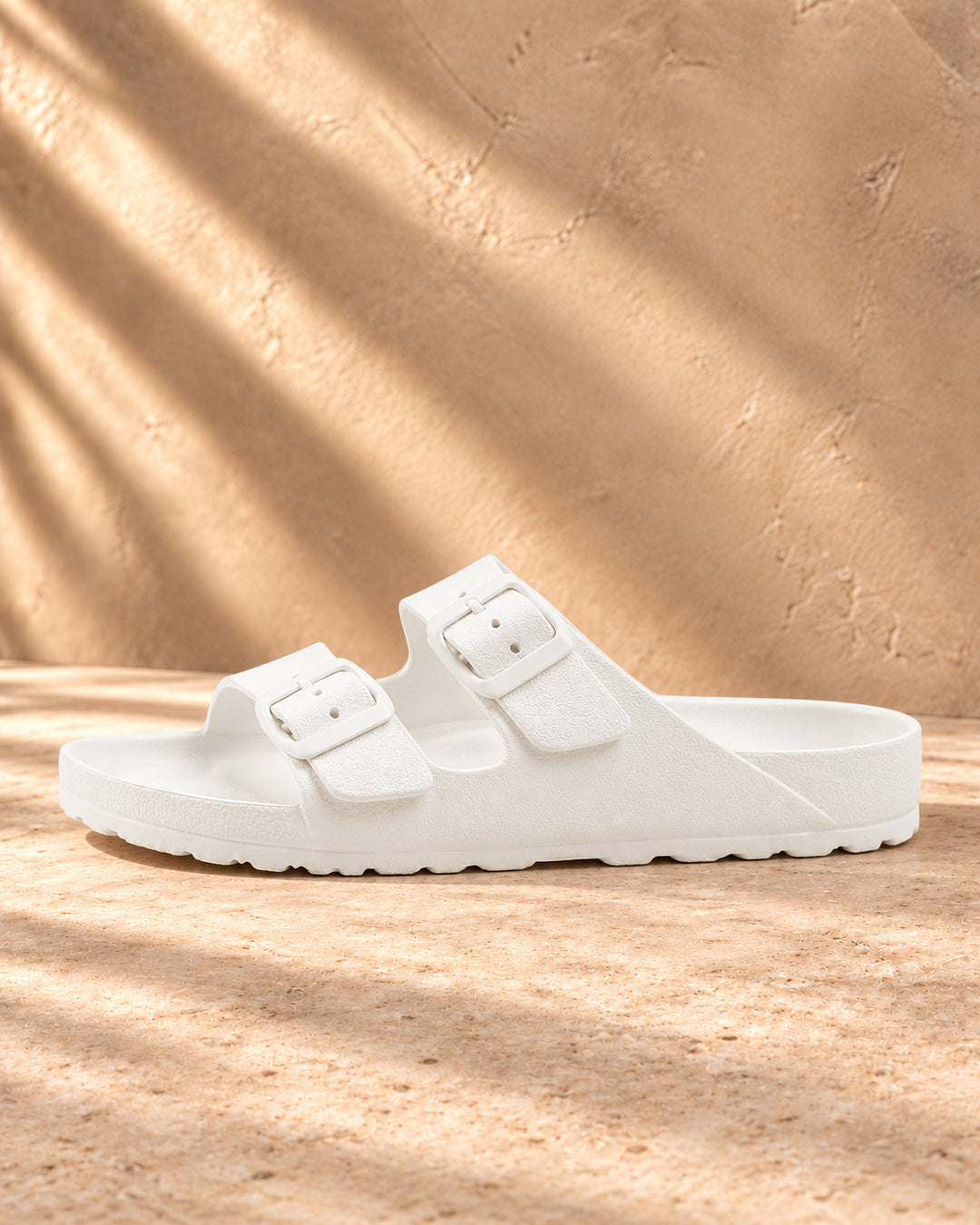 Bianca Double-Buckle EVA Sandals - White