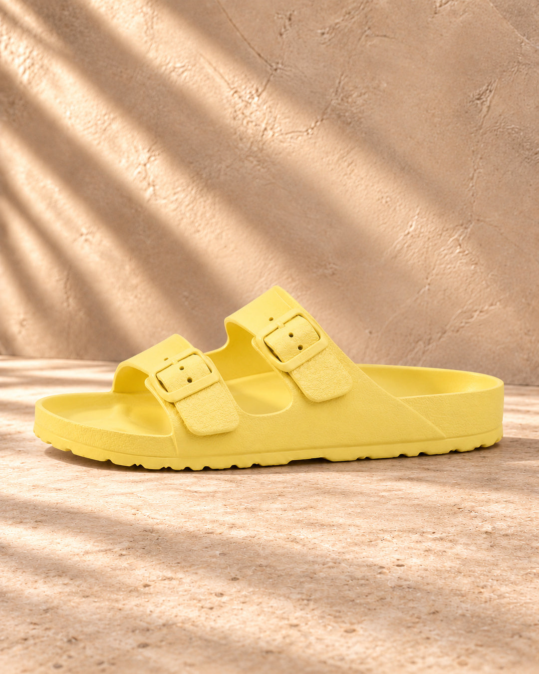 Bianca Double-Buckle EVA Sandals - Yellow