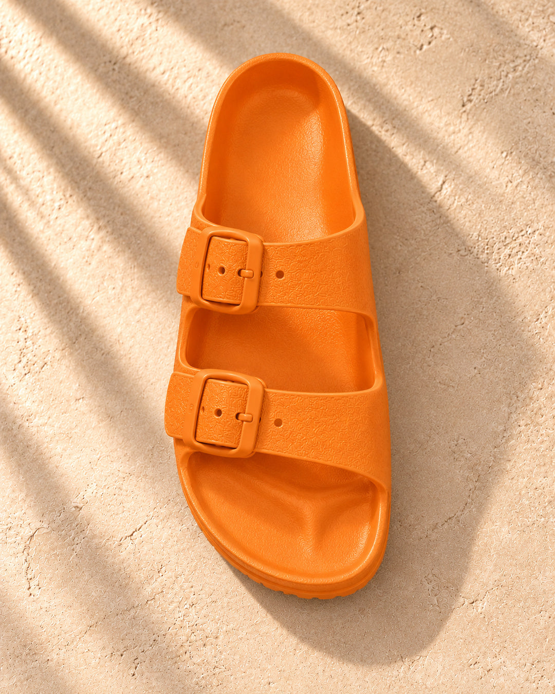 Bianca Double-Buckle EVA Sandals - Orange