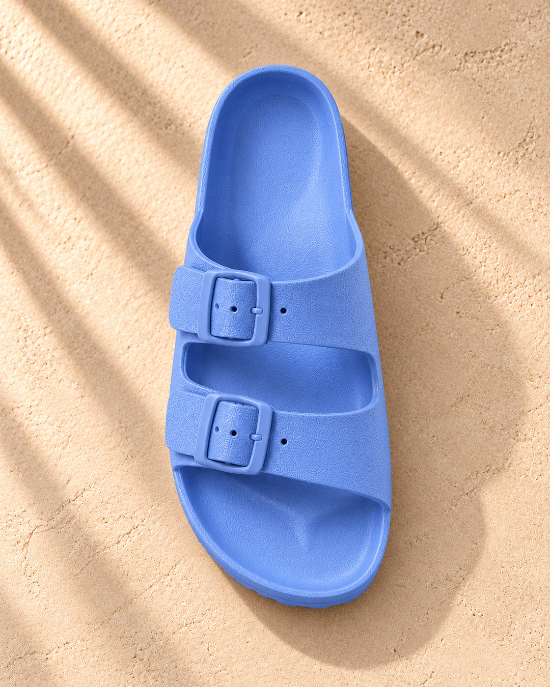 Bianca Double-Buckle EVA Sandals - Blue