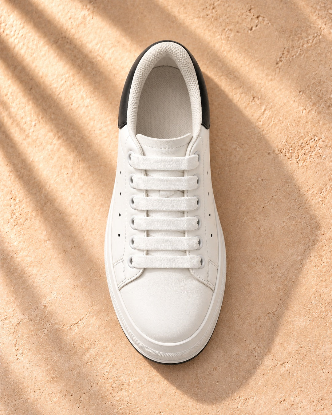 Skyler Hidden-Lift Low-Top Sneakers - White