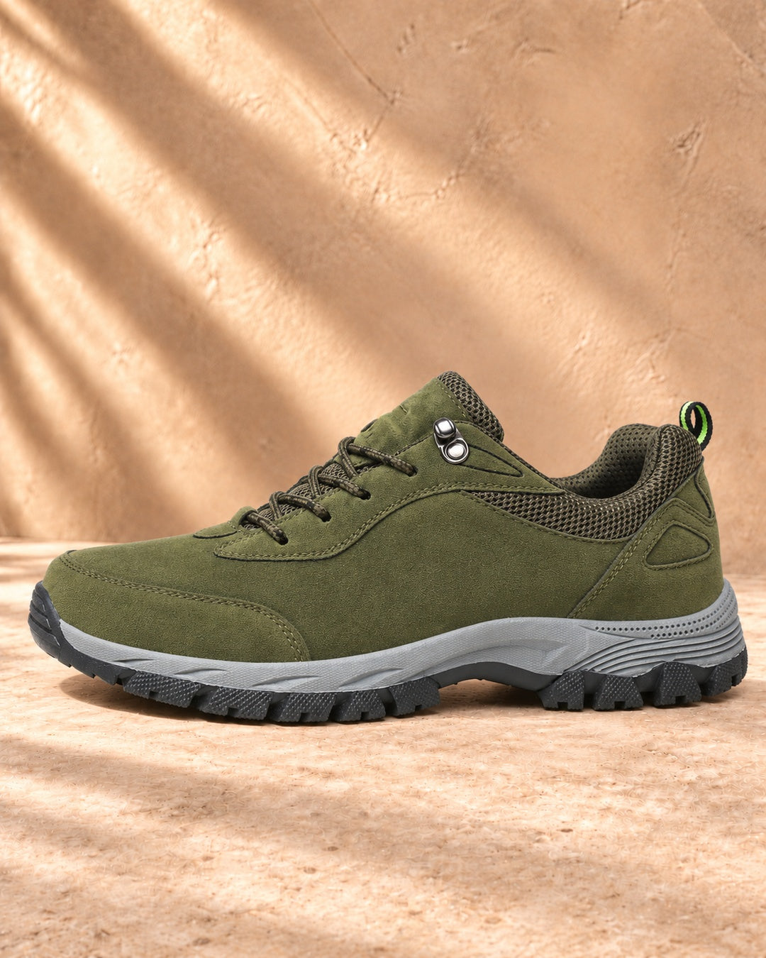 Rowan Lace-Up Outdoor Walking Shoes - Green