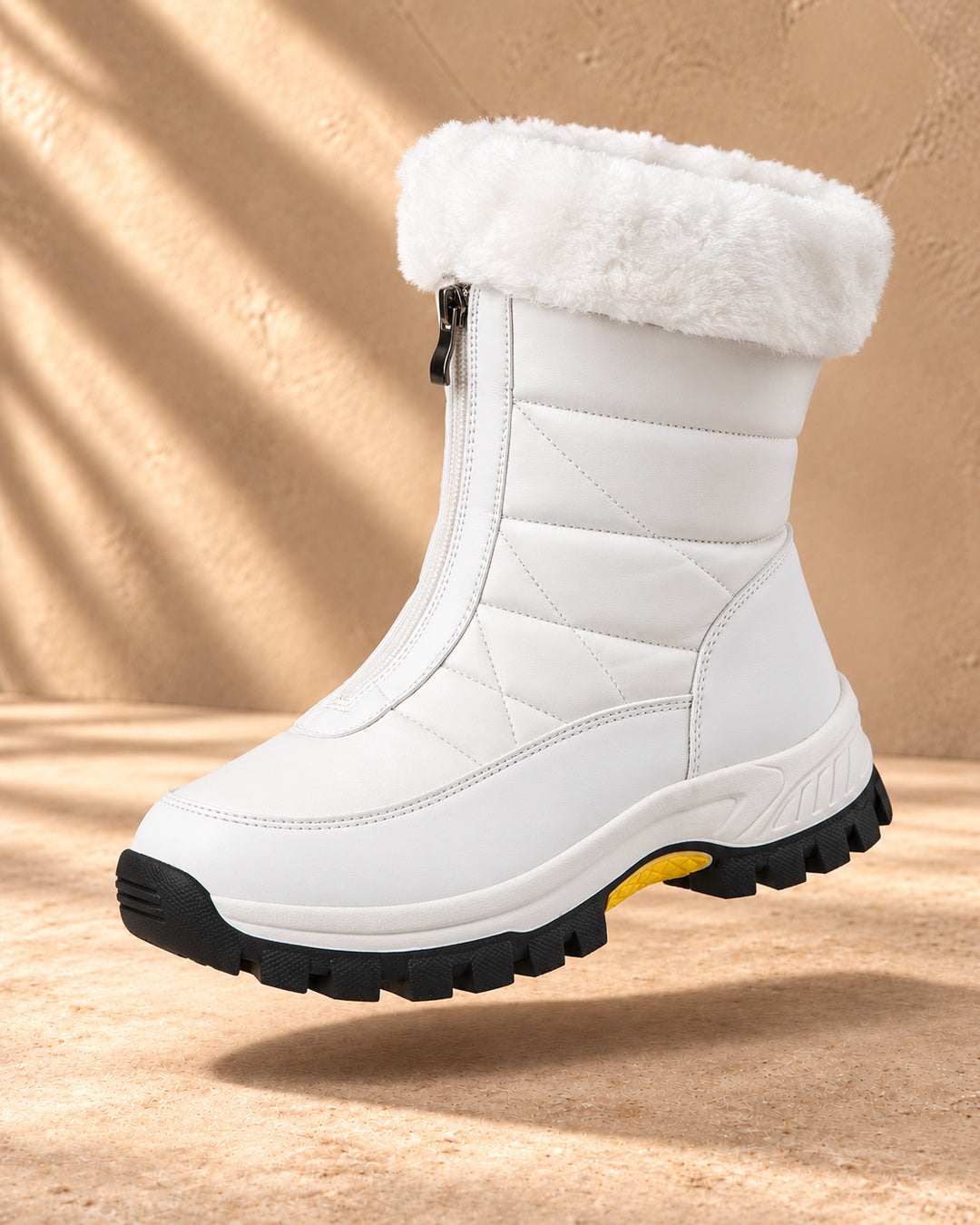 Aurora Faux-Fur Snow Boots - White