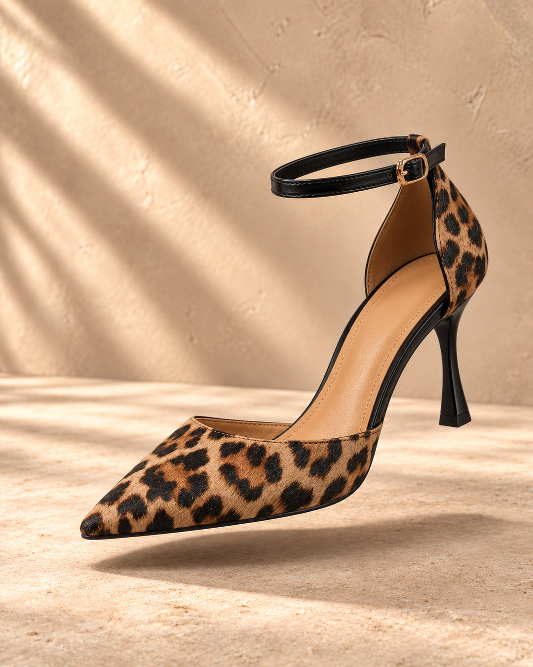 Alessia Leopard-Print Ankle-Strap Heels