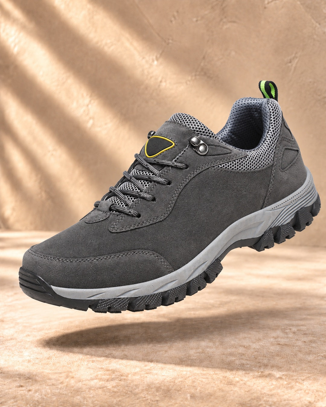 Rowan Lace-Up Outdoor Walking Shoes - Gray