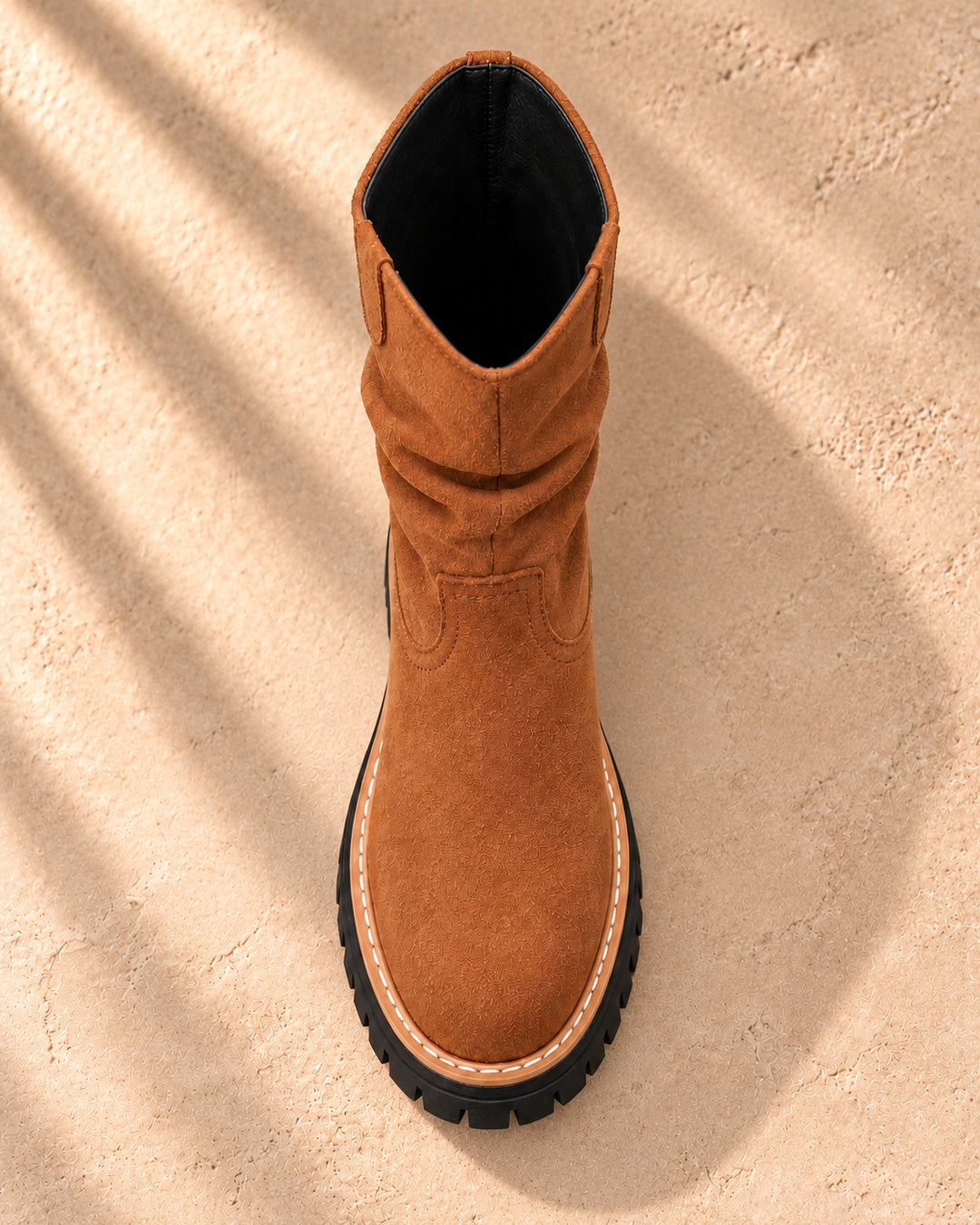 Rosalind Suede-Look Platform Combat Boots