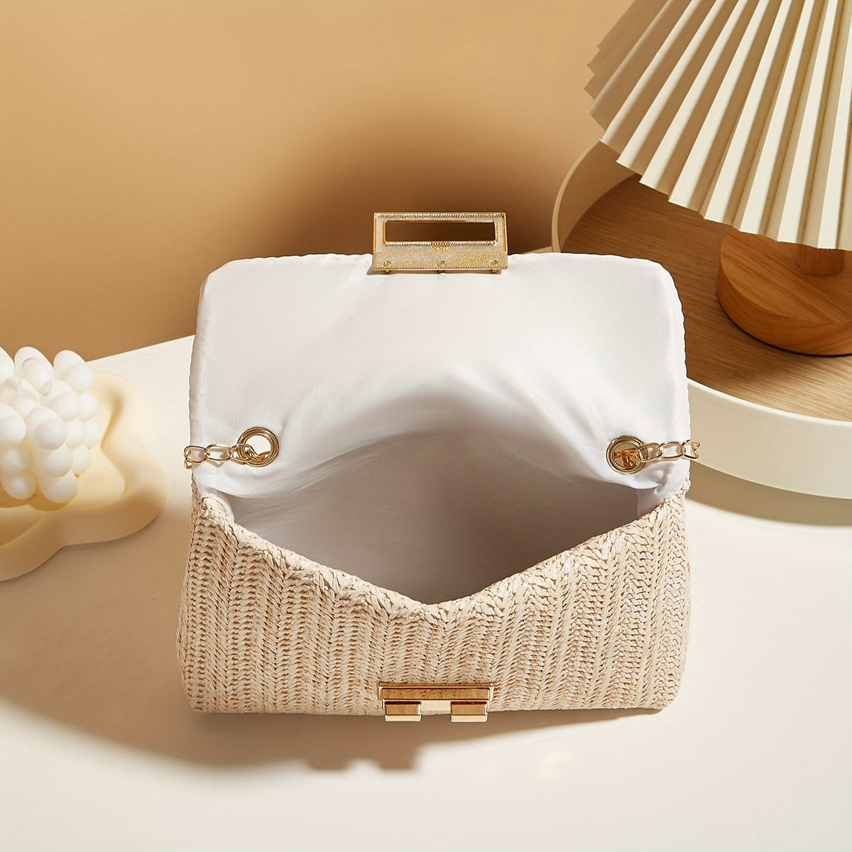 Charlotte Woven Chain Crossbody Bag