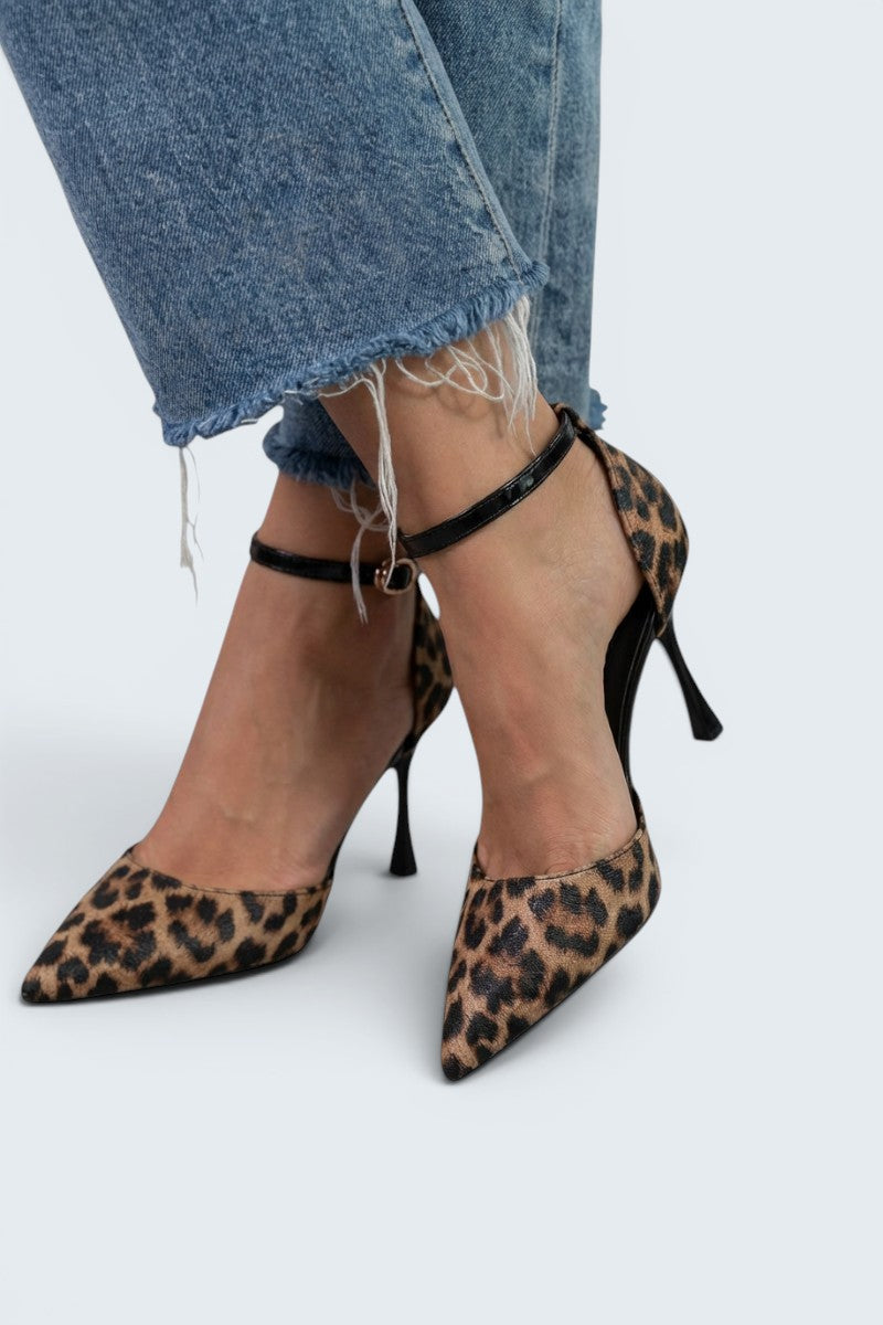 Alessia Leopard-Print Ankle-Strap Heels