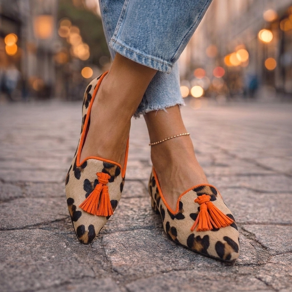 Livia Pointed-Toe Tassel Flats