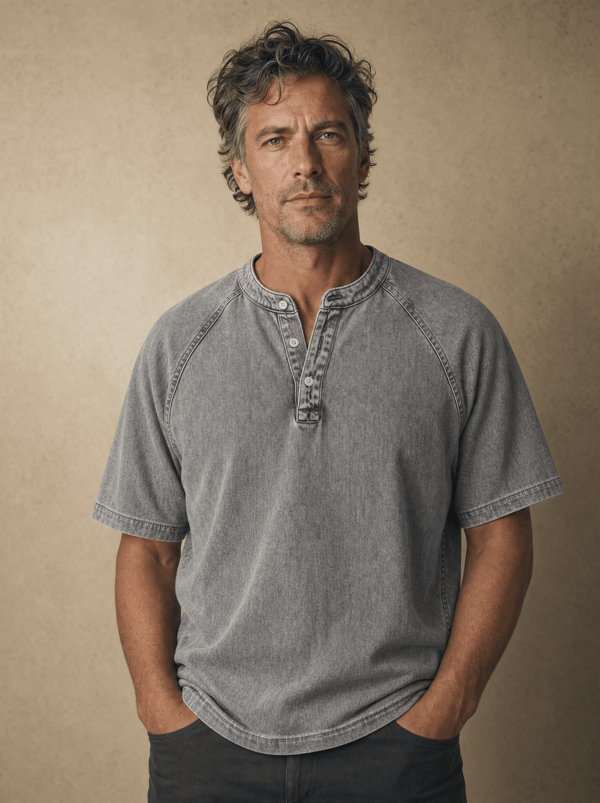 Andre Washed Cotton Henley