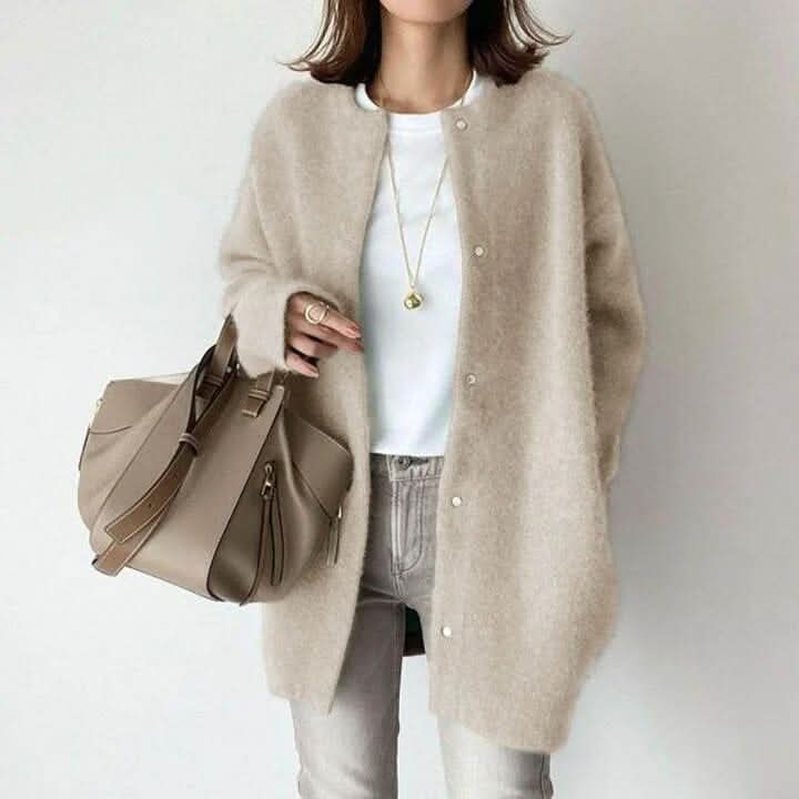 Elodie Buttoned Knit Jacket