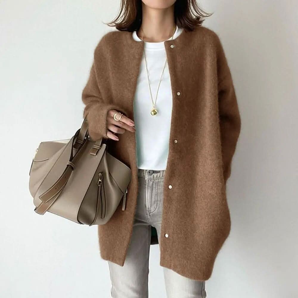 Elodie Buttoned Knit Jacket