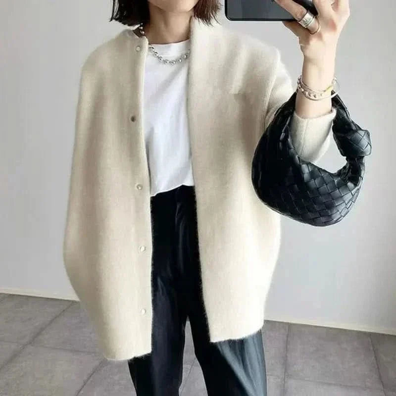 Elodie Buttoned Knit Jacket