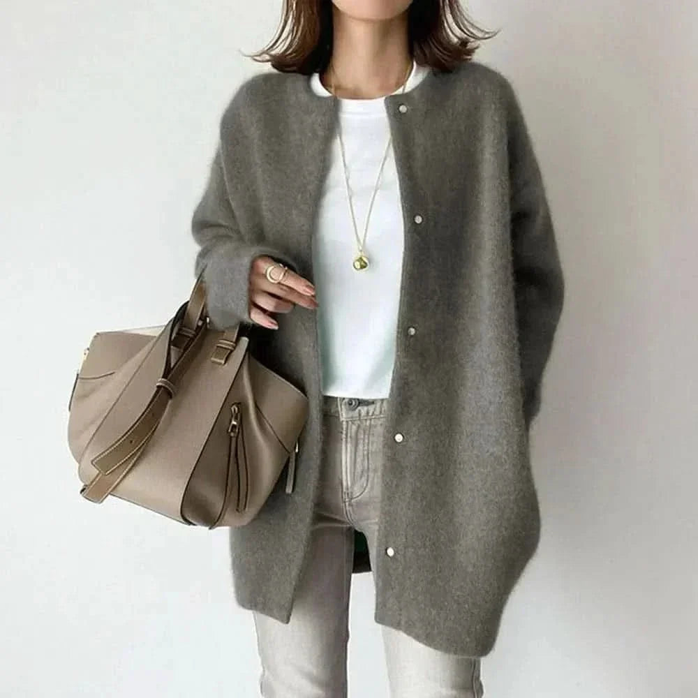 Elodie Buttoned Knit Jacket