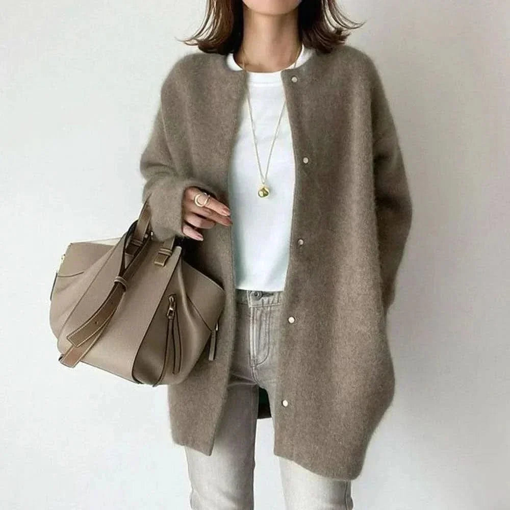 Elodie Buttoned Knit Jacket