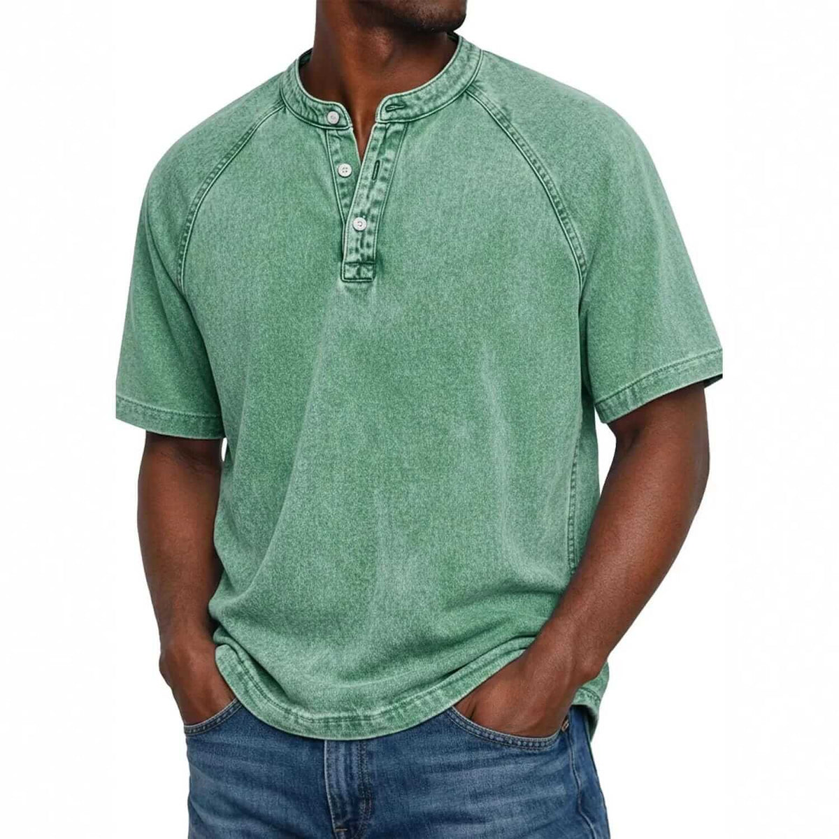 Andre Washed Cotton Henley