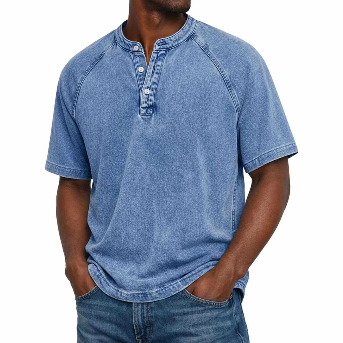 Andre Washed Cotton Henley