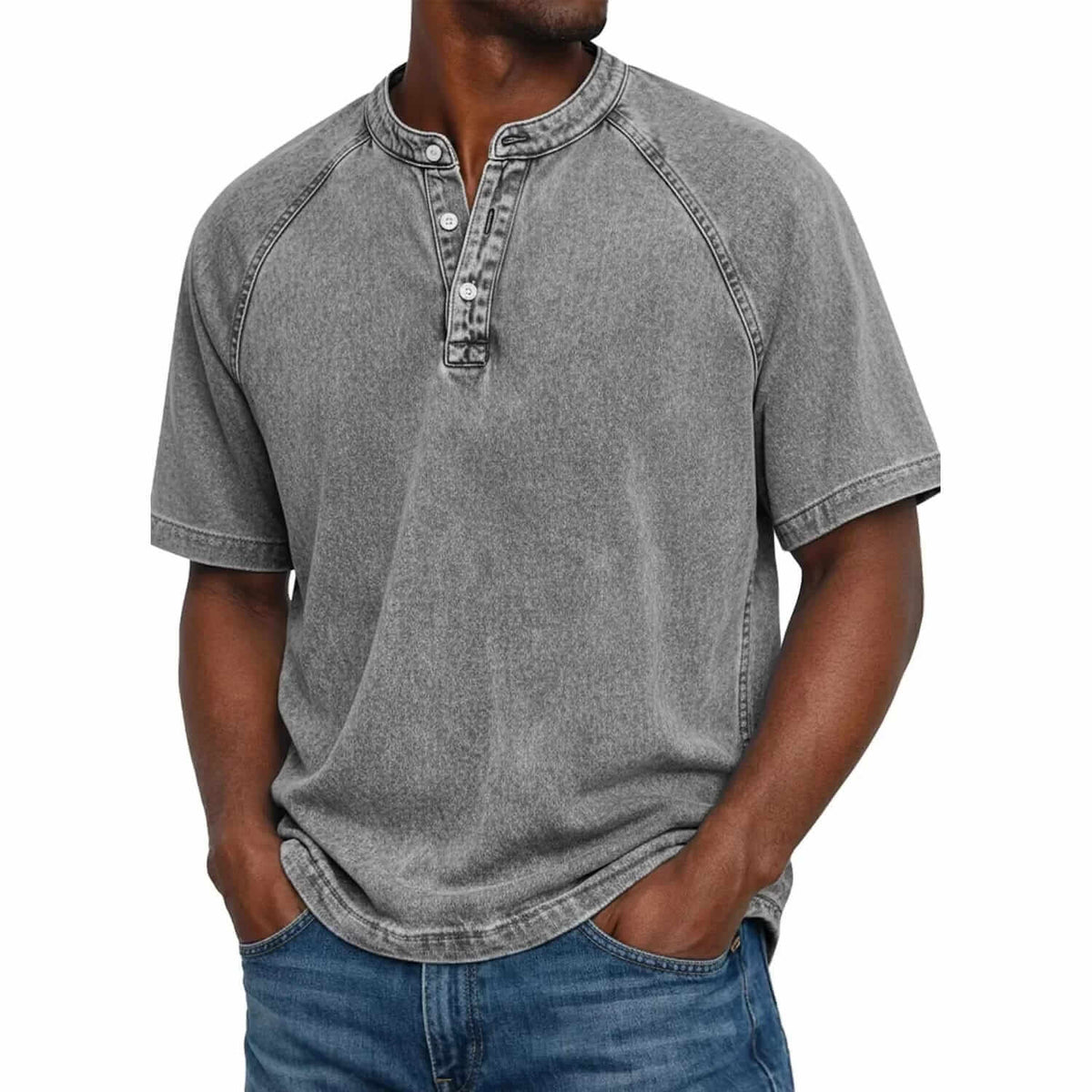 Andre Washed Cotton Henley
