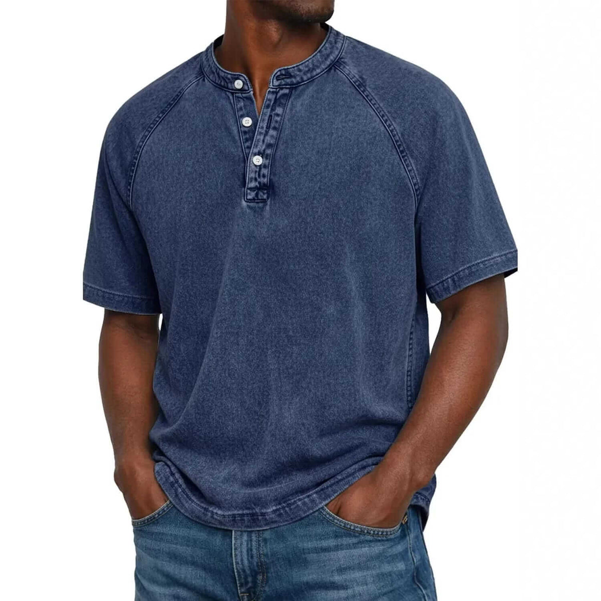 Andre Washed Cotton Henley