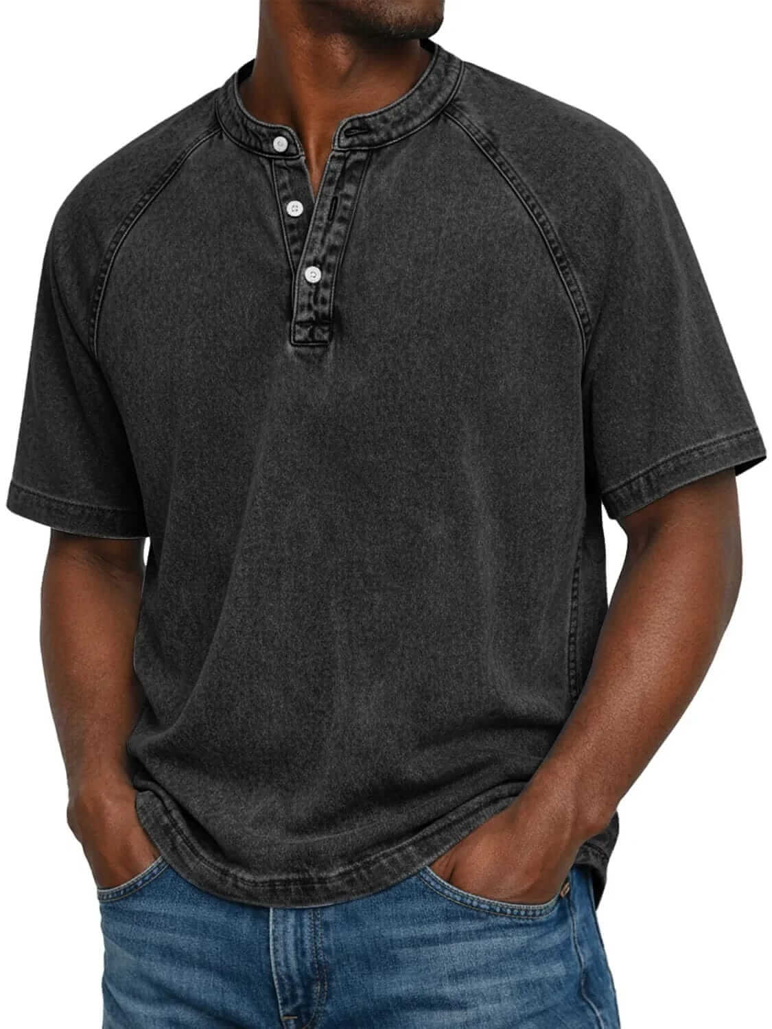 Andre Washed Cotton Henley