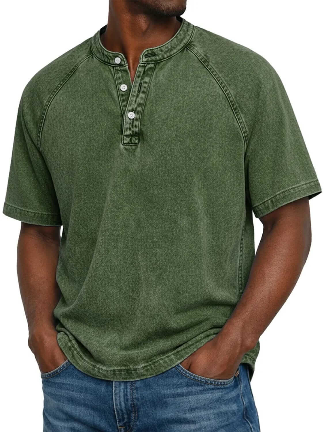 Andre Washed Cotton Henley