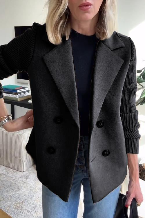 Margot Knit-Sleeve Blazer