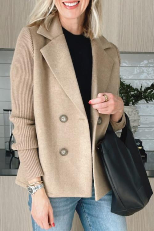 Margot Knit-Sleeve Blazer