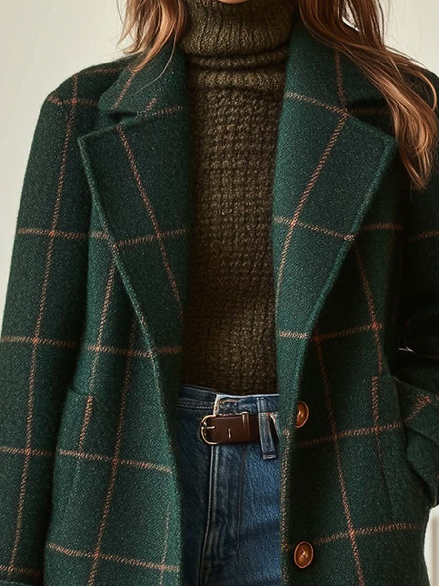 Elara Checkered Coat