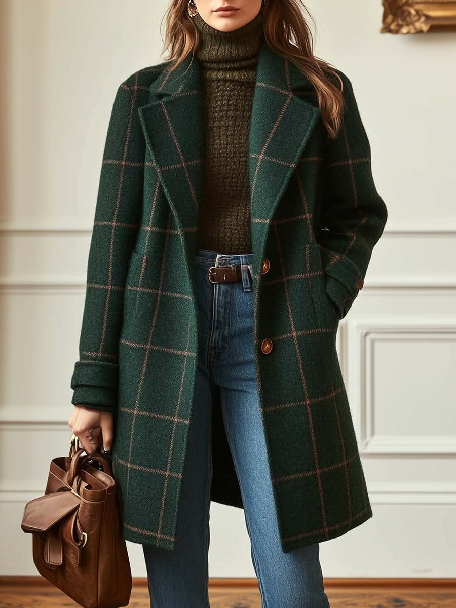 Elara Checkered Coat