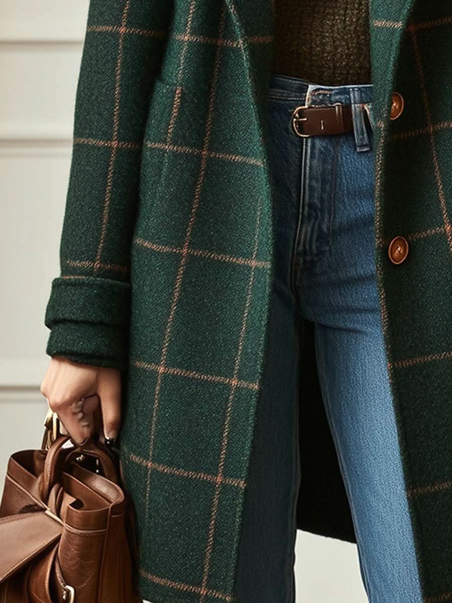 Elara Checkered Coat