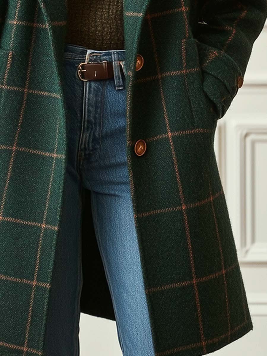 Elara Checkered Coat