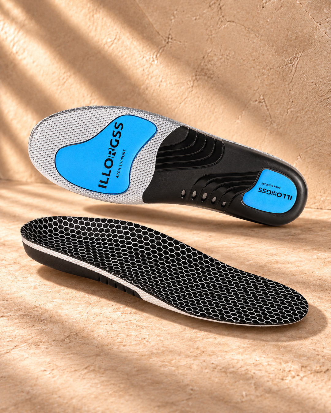 Wren Contoured Arch Support Insoles - Blue Patch