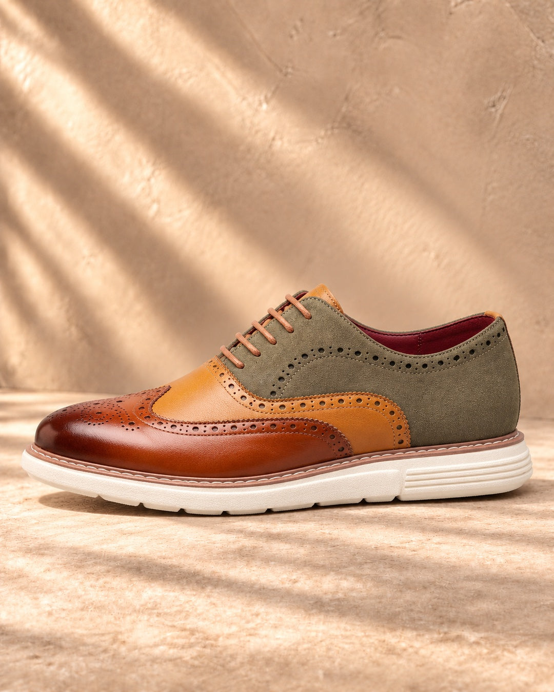 Bellamy Wingtip Brogue Oxford Shoes in Emerald - side view