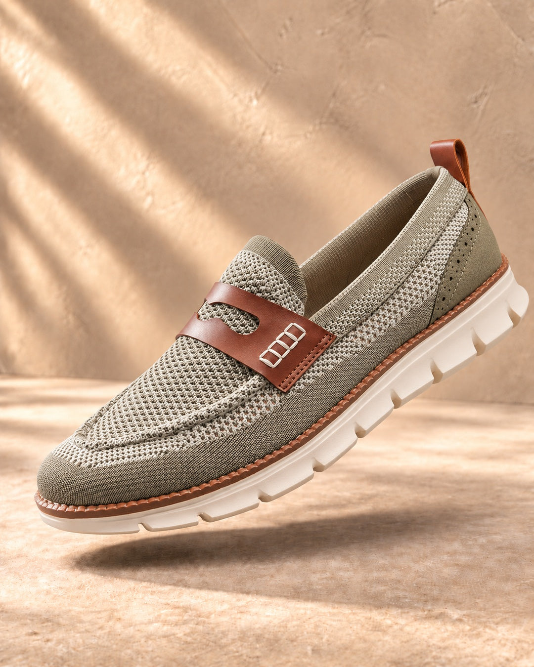 Dario Knit Slip-On Penny Loafers in Olive - main image