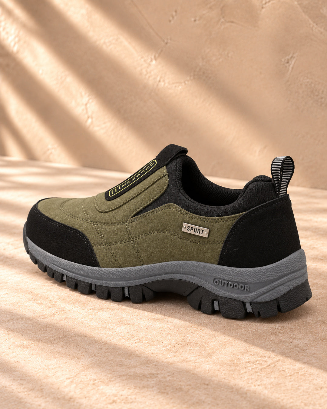 Nordstride TrailEase Orthopedic Walking Shoes – Army Green – Rear view