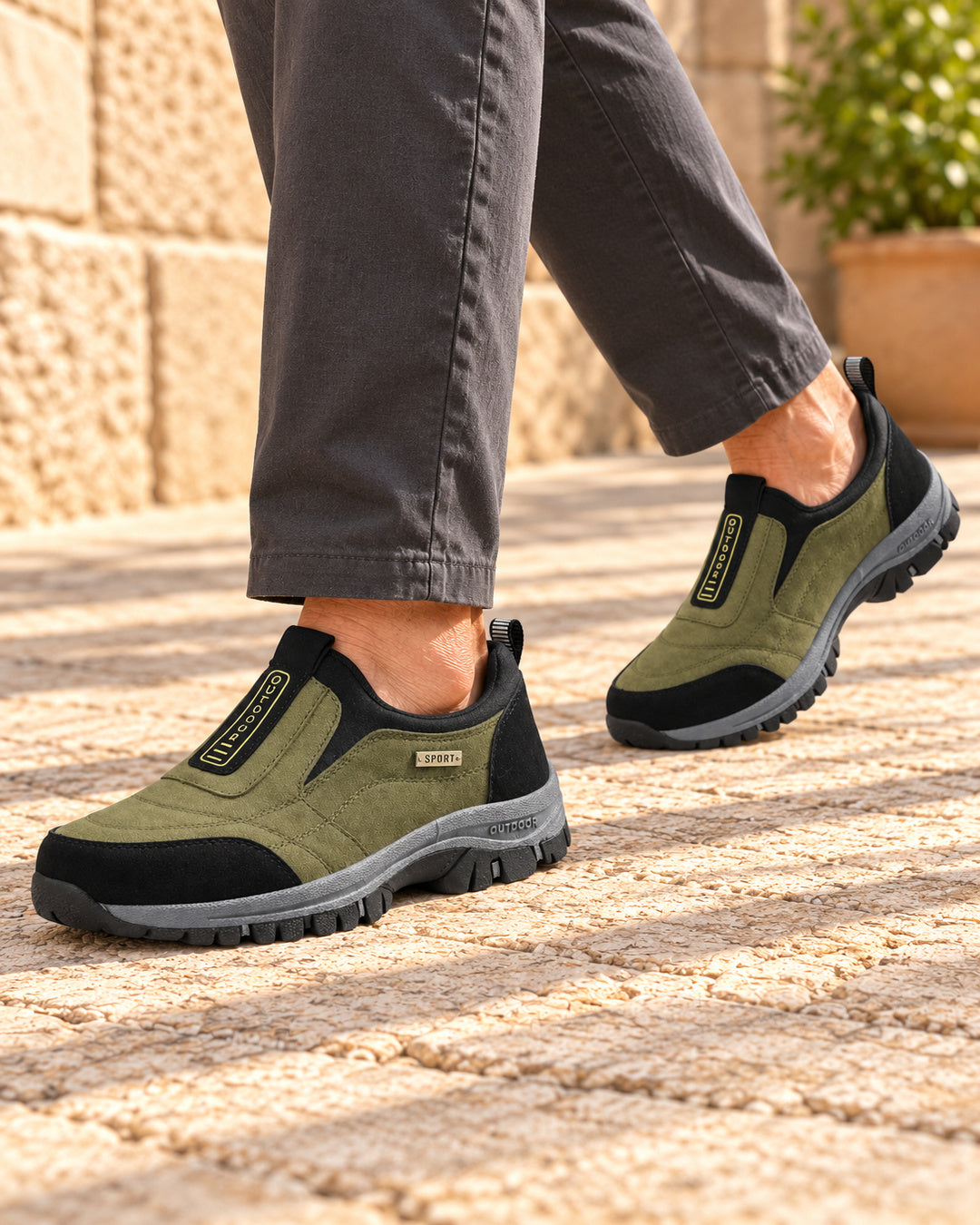 Nordstride TrailEase Orthopedic Walking Shoes – Army Green – Walking