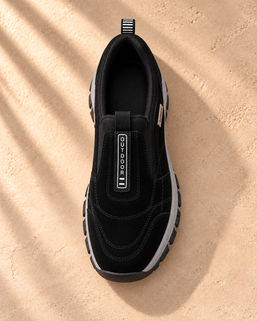 Nordstride TrailEase Orthopedic Walking Shoes – Black – Top view