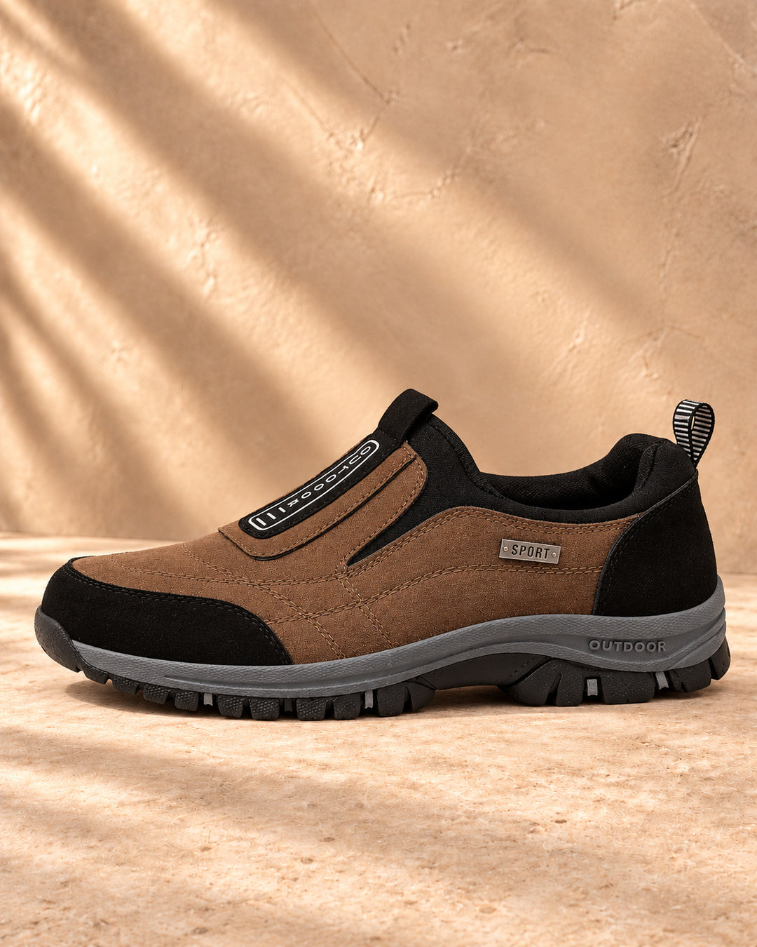 Nordstride TrailEase Orthopedic Walking Shoes – Dark Brown – Side view