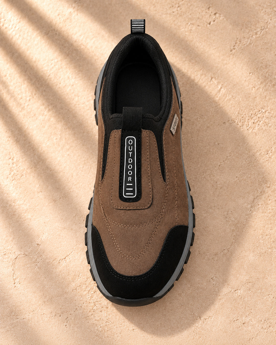 Nordstride TrailEase Orthopedic Walking Shoes – Dark Brown – Top view