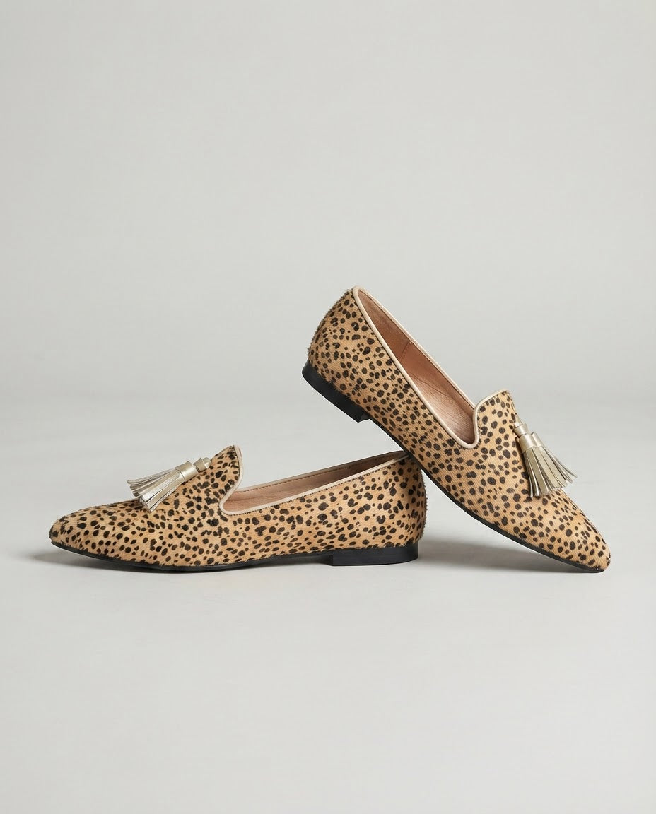 Ginevra Cheetah-Print Tassel Loafers