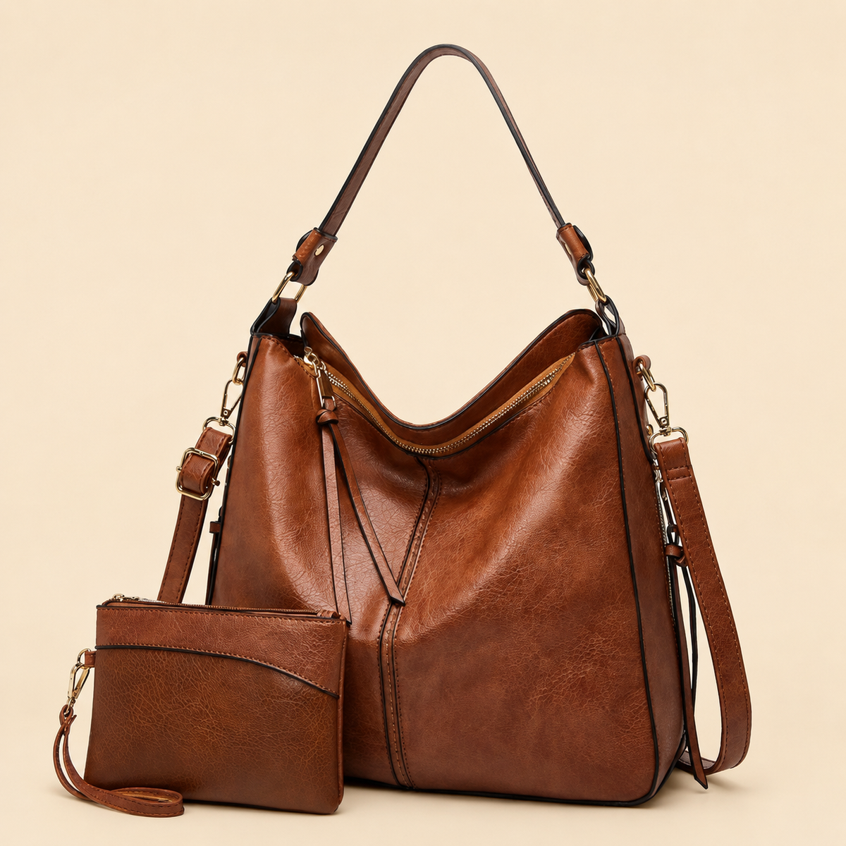 Madison Convertible Hobo Bag & Wristlet Set