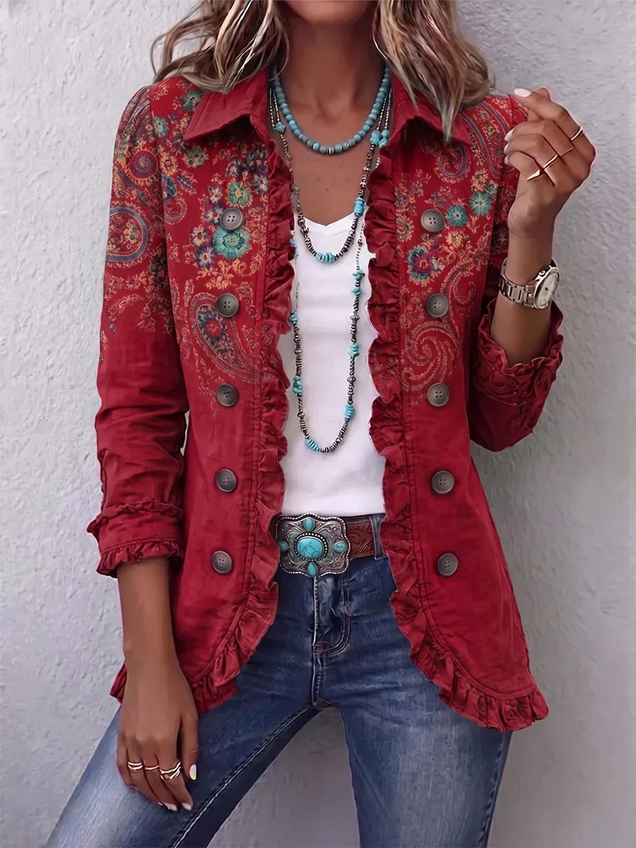 Lois Ruffled Denim Jacket