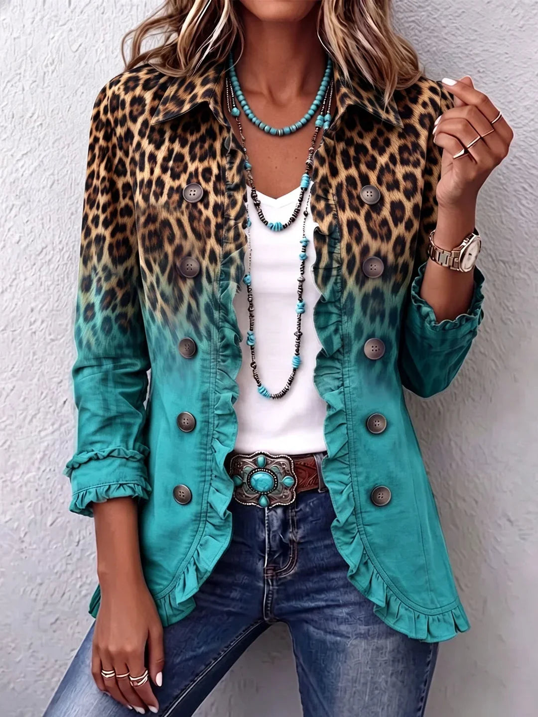 Lois Ruffled Denim Jacket