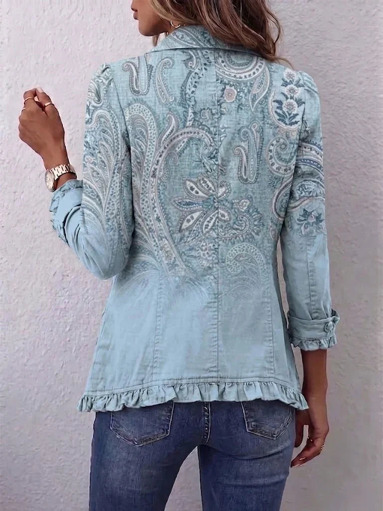 Lois Ruffled Denim Jacket