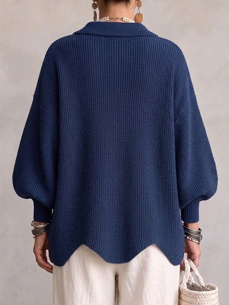 Karina Oversized Statement-Button Cardigan