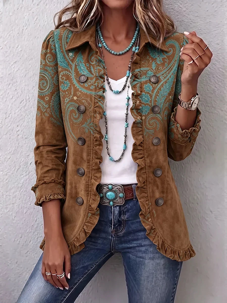 Lois Ruffled Denim Jacket